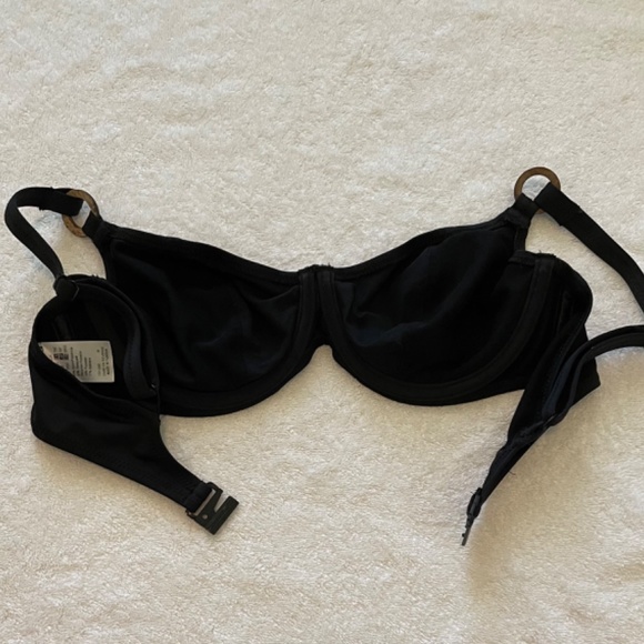 Freya Coco Wave Black Coconut Shell Swim Top Luxury Swimwear size 32-DD/32-E EUC - Picture 8 of 10